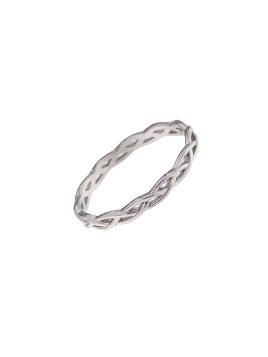 Anillo de trenzado liso, Plata 925 MM- Joyas Marisol