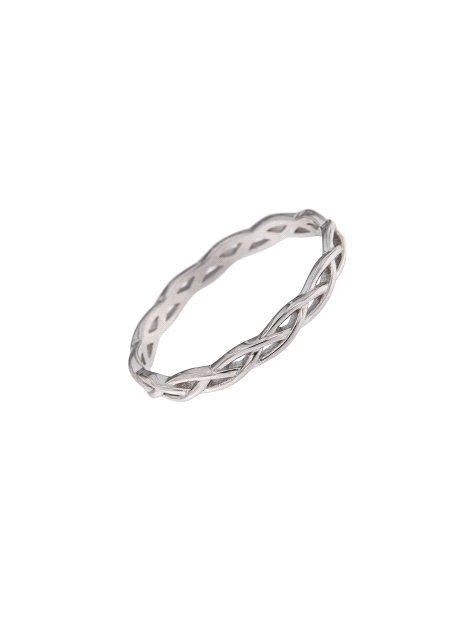 Anillo de trenzado liso, Plata 925 MM- Joyas Marisol