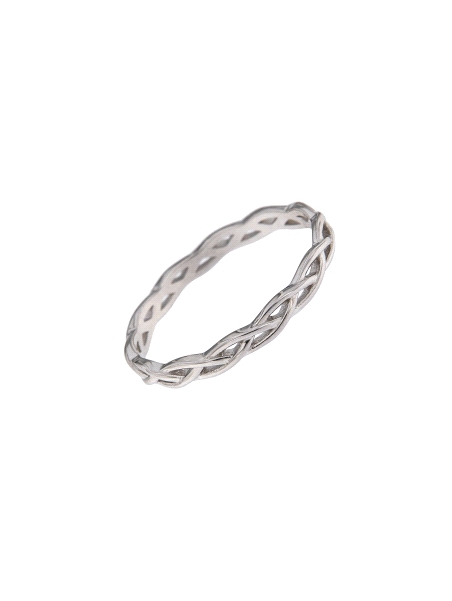 Anillo de trenzado liso, Plata 925 MM- Joyas Marisol