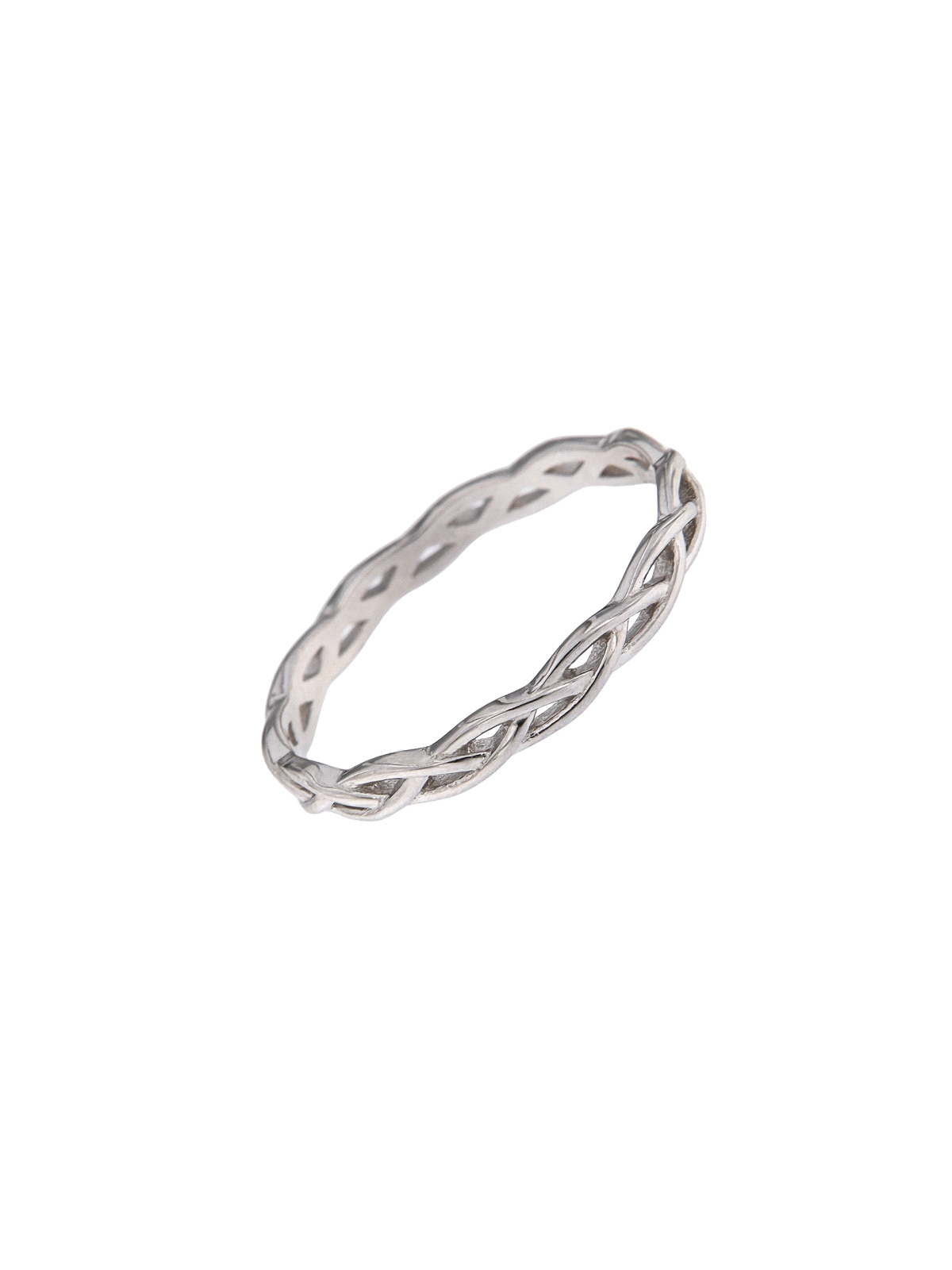 Anillo de trenzado liso, Plata 925 MM- Joyas Marisol