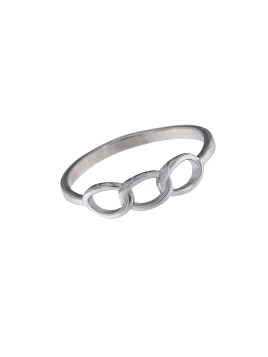 Precioso Anillo de Plata De Trenzado Liso elaborado en Plata de Primera de Ley. <BR><BR>COMPOSICIÓN<BR><BR>Material: Plata de Le