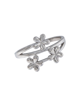 Anillo de triple flor, Plata 925 MM- Joyas Marisol