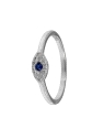 Precioso Anillo Ojo Turco de Plata de Primera de Ley. <BR><BR>COMPOSICIÓN<BR><BR>Material: Plata de Ley 925<BR>Medidas: Del núme