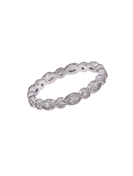 Anillo de Plata Circonita Ovalada , Plata 925 MM- Joyas Marisol
