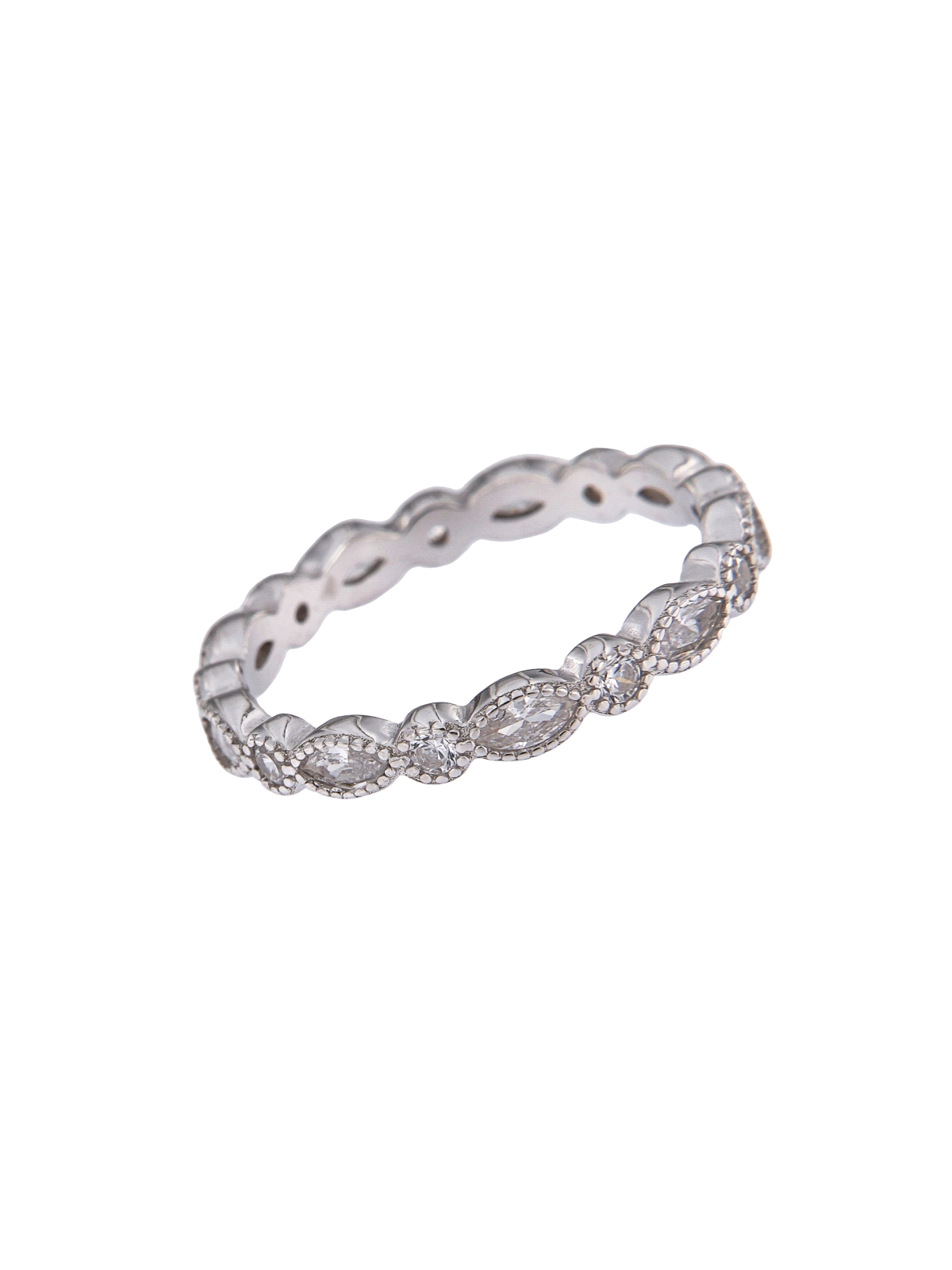 Anillo de Plata Circonita Ovalada , Plata 925 MM- Joyas Marisol