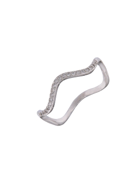 Anillo ola circonitas, Plata 925 MM- Joyas Marisol