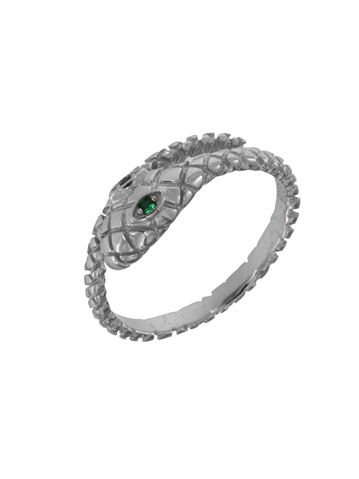 Precioso Serpiente en Plata de Primera de Ley. <BR><BR>COMPOSICIÓN<BR><BR>Material: Plata de Ley 925<BR>Medidas: Del número 10 a