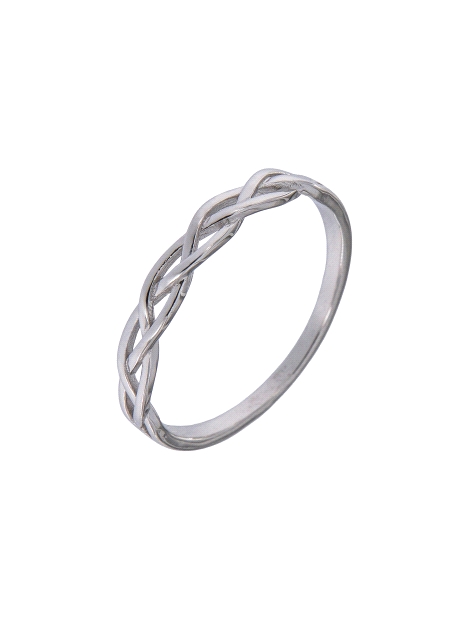 Precioso Anillo de Plata Adn Liso en Plata de Primera de Ley. <BR><BR>COMPOSICIÓN<BR><BR>Material: Plata de Ley 925<BR>Medidas: 