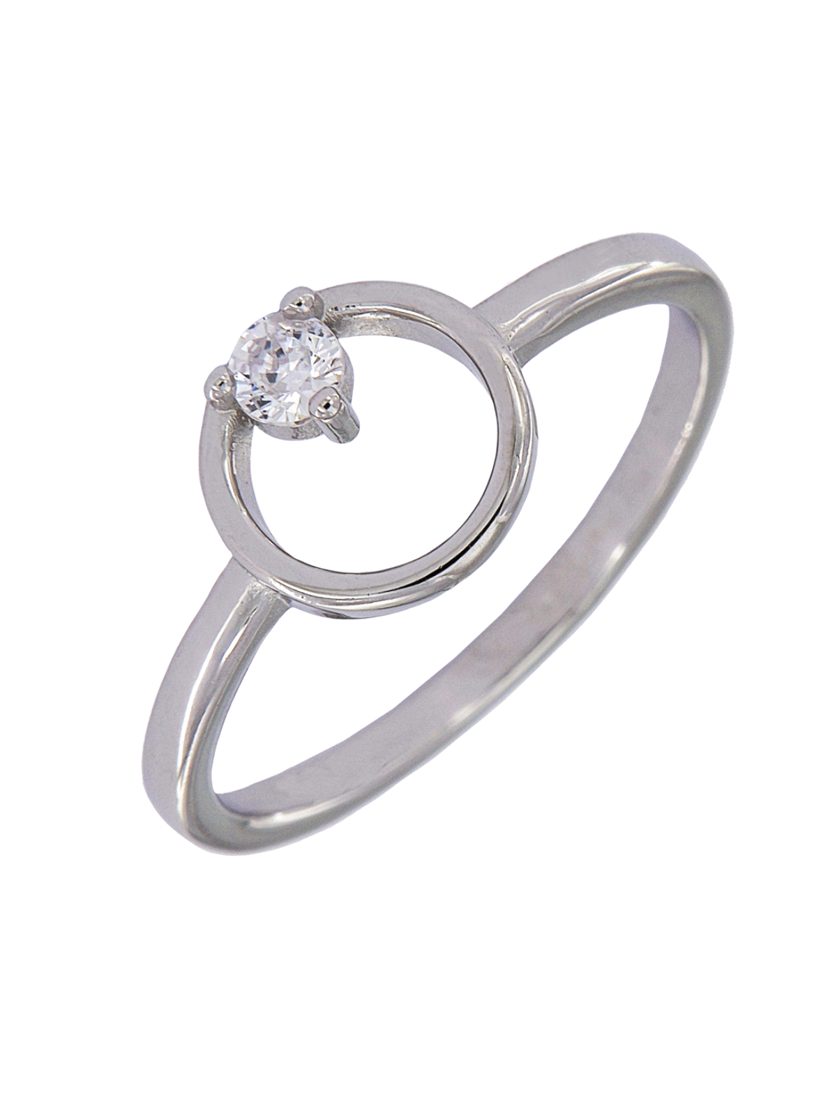 Precioso Anillo de Plata Circulo Circonita en Plata de Primera de Ley. <BR><BR>COMPOSICIÓN<BR><BR>Material: Plata de Ley 925<BR>