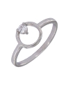 Precioso Anillo de Plata Circulo Circonita en Plata de Primera de Ley. <BR><BR>COMPOSICIÓN<BR><BR>Material: Plata de Ley 925<BR>