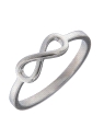 Precioso Anillo de Plata de infinito liso en Plata de Primera de Ley. <BR><BR>COMPOSICIÓN<BR><BR>Material: Plata de Ley 925<BR>M