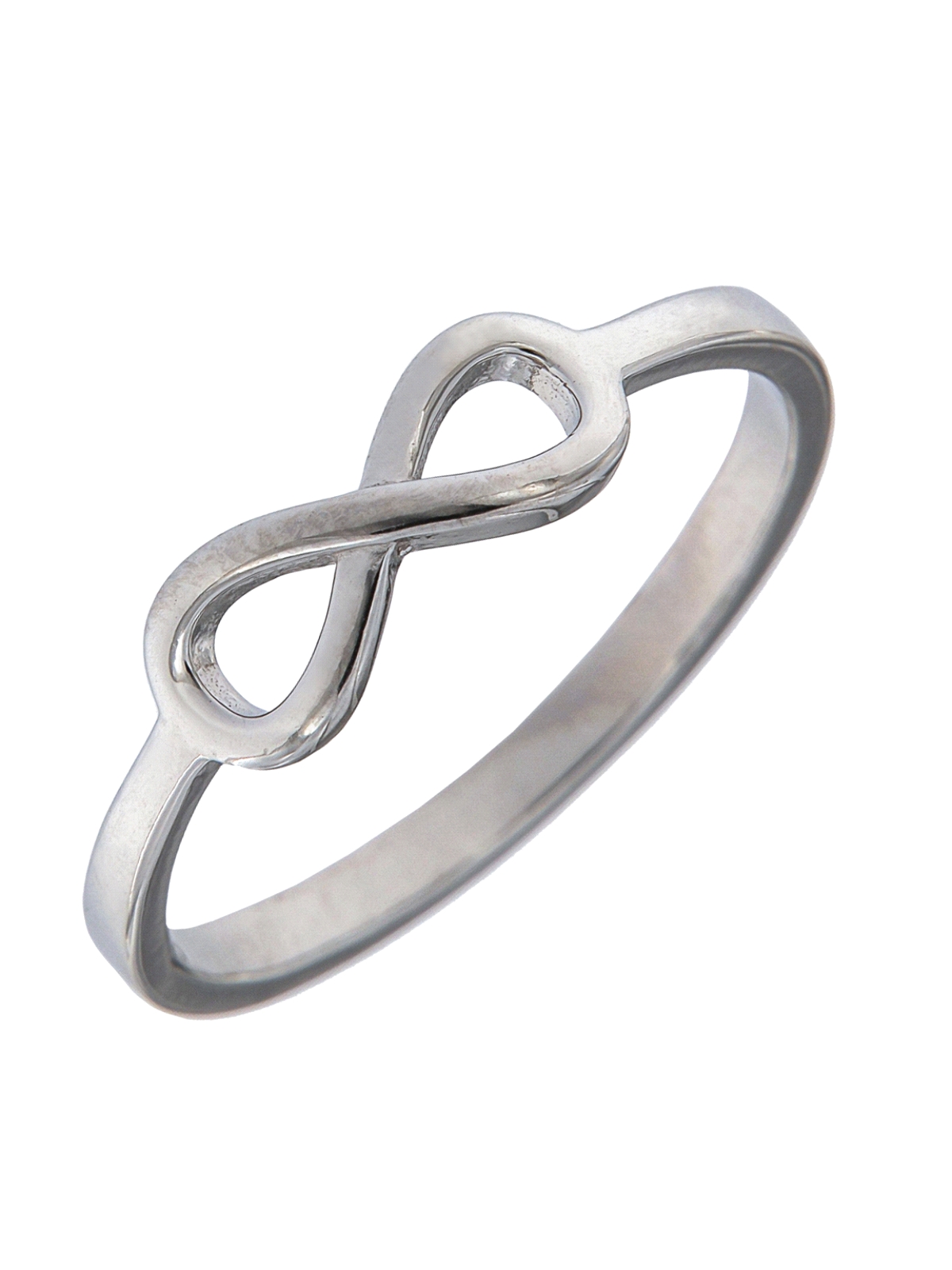 Precioso Anillo de Plata de infinito liso en Plata de Primera de Ley. <BR><BR>COMPOSICIÓN<BR><BR>Material: Plata de Ley 925<BR>M