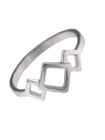 Precioso Anillo de Plata de geométrico liso en Plata de Primera de Ley. <BR><BR>COMPOSICIÓN<BR><BR>Material: Plata de Ley 925<BR