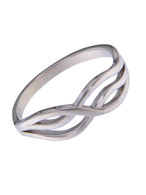 Precioso Anillo de Plata de infinito liso en Plata de Primera de Ley. <BR><BR>COMPOSICIÓN<BR><BR>Material: Plata de Ley 925<BR>M