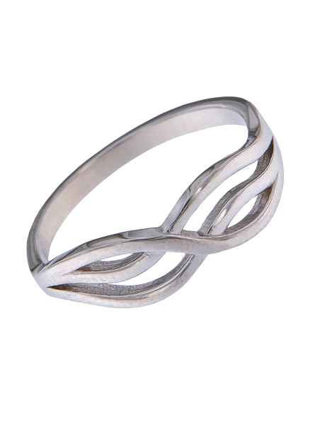 Precioso Anillo de Plata de infinito liso en Plata de Primera de Ley. <BR><BR>COMPOSICIÓN<BR><BR>Material: Plata de Ley 925<BR>M