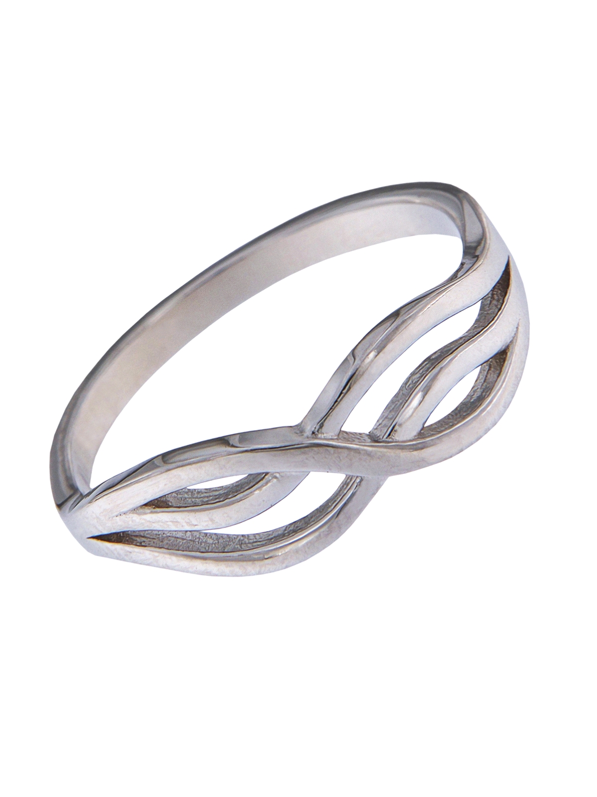 Precioso Anillo de Plata de infinito liso en Plata de Primera de Ley. <BR><BR>COMPOSICIÓN<BR><BR>Material: Plata de Ley 925<BR>M