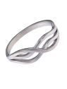 Precioso Anillo de Plata de infinito liso en Plata de Primera de Ley. <BR><BR>COMPOSICIÓN<BR><BR>Material: Plata de Ley 925<BR>M