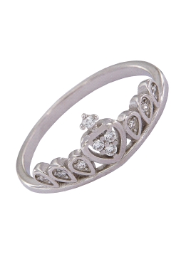 Precioso Anillo de Plata de corona elaborado en plata con circonitas Plata de Primera de Ley. <BR><BR>COMPOSICIÓN<BR><BR>Materia