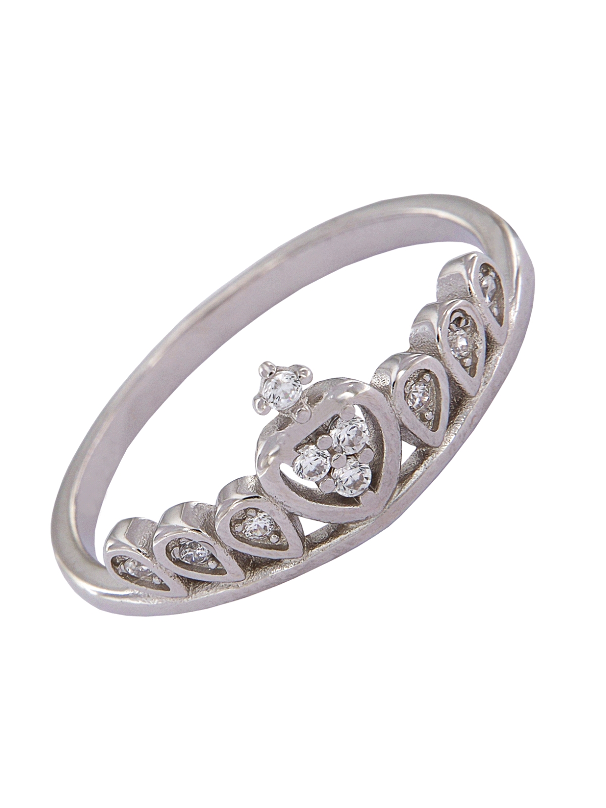 Precioso Anillo de Plata de corona elaborado en plata con circonitas Plata de Primera de Ley. <BR><BR>COMPOSICIÓN<BR><BR>Materia
