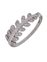 Anillo hoja solitario circonita, Plata 925 MM- Joyas Marisol