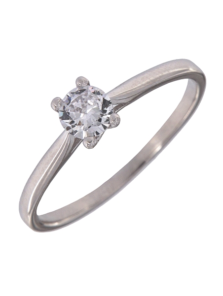 Anillo solitario circonita, Plata 925 MM- Joyas Marisol