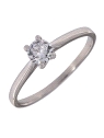 Anillo solitario circonita, Plata 925 MM- Joyas Marisol