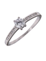 Anillo solitario circonita, Plata 925 MM- Joyas Marisol