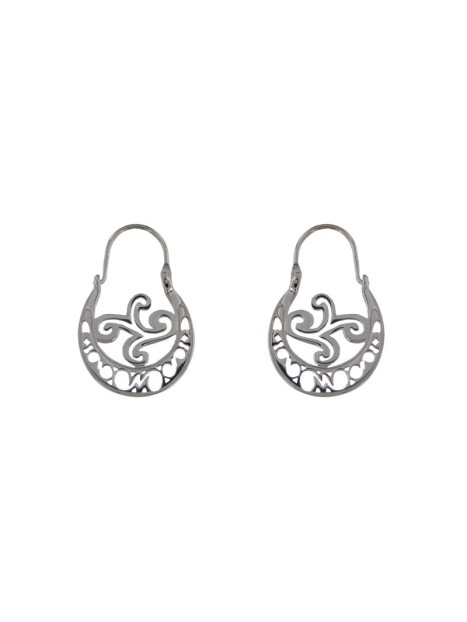 Pendientes aro canario plata calado 18 mm de plata de ley