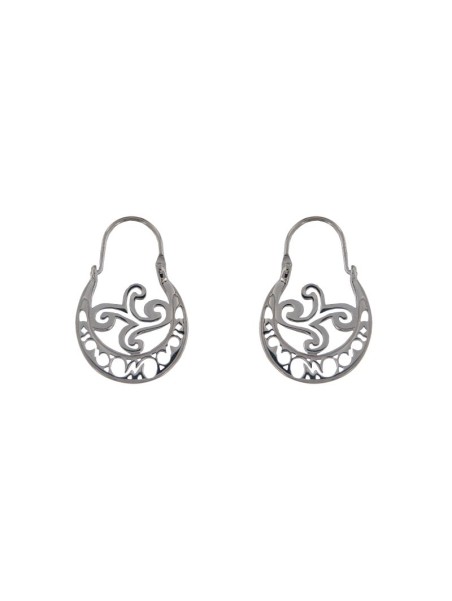 Pendientes aro canario plata calado 18 mm de plata de ley