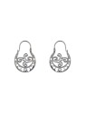 Pendientes aro canario plata calado 18 mm de plata de ley