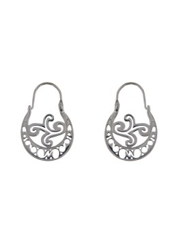 Pendientes aro canario plata calado 24 mm de plata de ley
