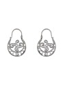 Pendientes aro canario plata calado 24 mm de plata de ley