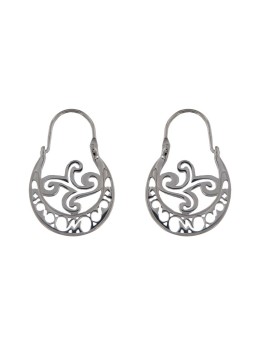 Pendientes aro canario plata calado 30 mm de plata de ley