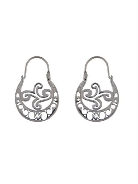 Pendientes aro canario plata calado 30 mm de plata de ley