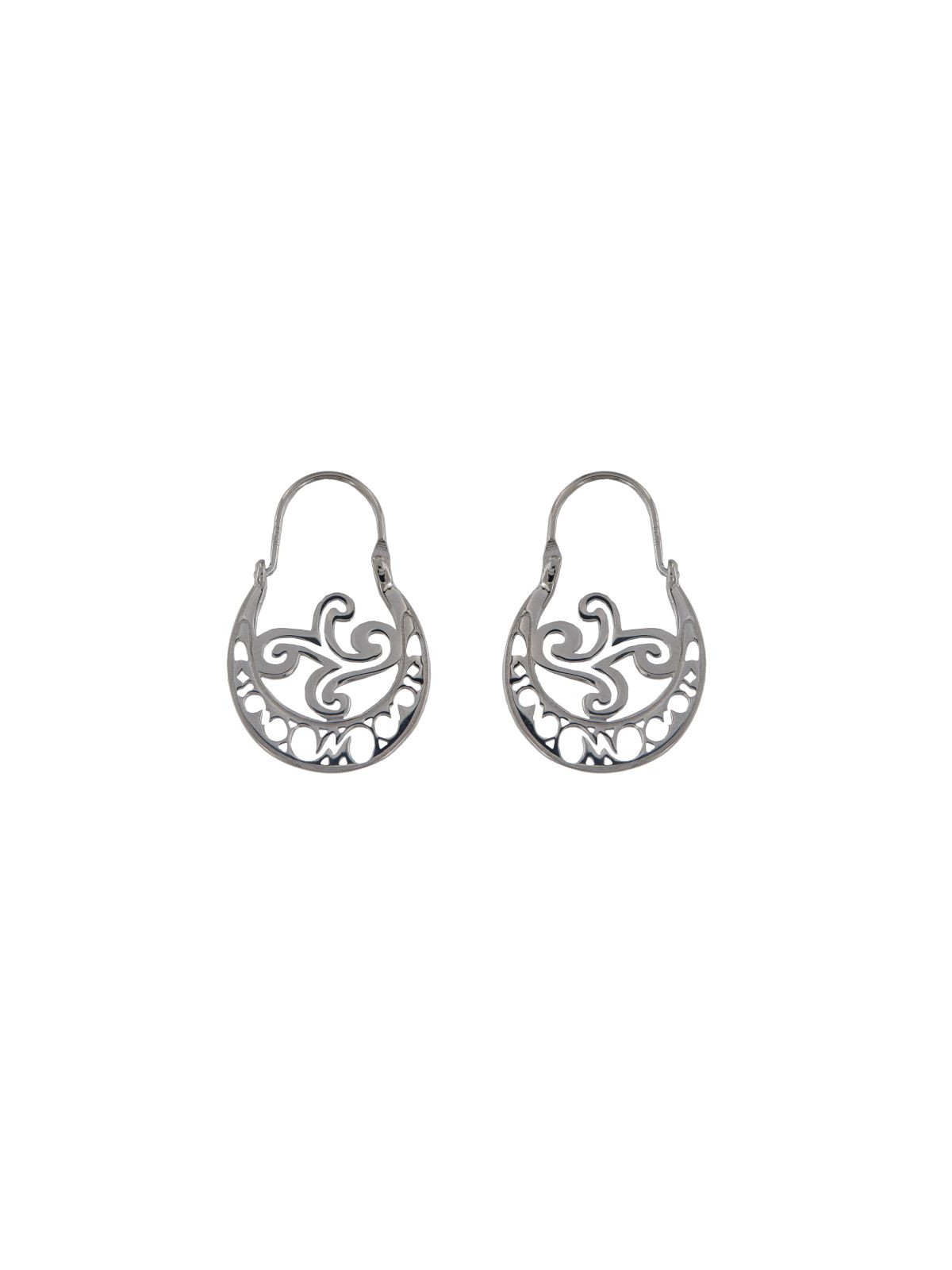 Pendientes aro canario plata calado 30 mm de plata de ley