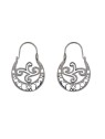 Pendientes aro canario plata calado 30 mm de plata de ley