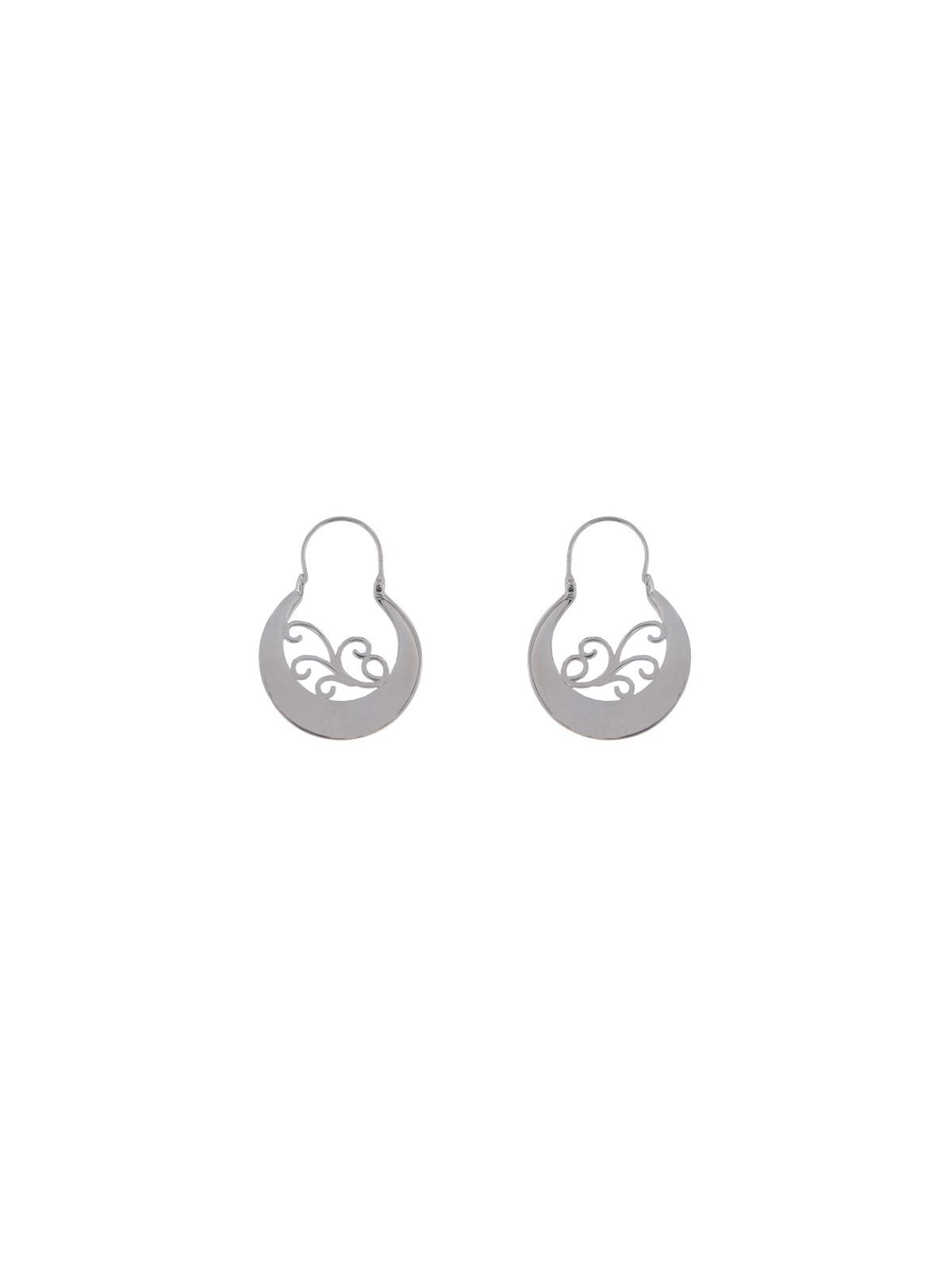 Pendientes aro canario plata liso 18 mm de plata de ley