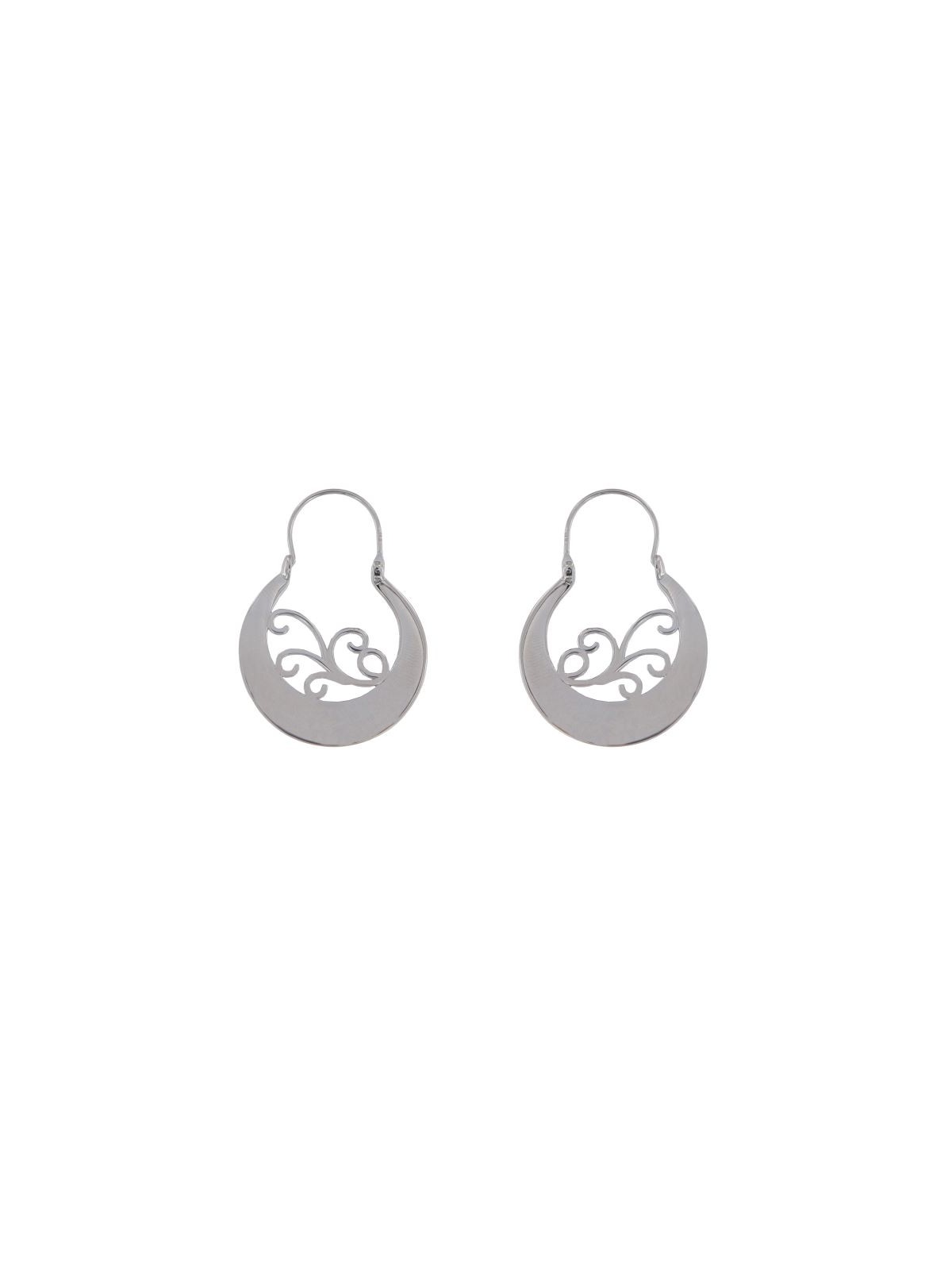 Pendientes aro canario plata liso 24 mm de plata de ley