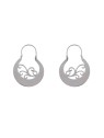 Pendientes aro canario plata liso 24 mm de plata de ley