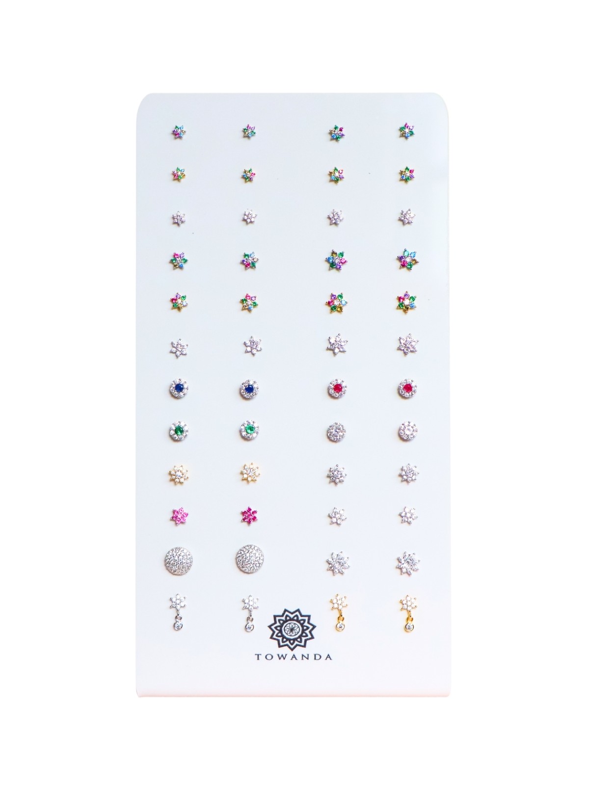 Expositor Pendientes de Presión Plata con capacidad para 24 pares para joyerías