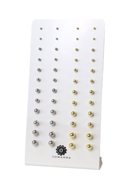 Expositor Pendientes Bola Plata para joyerías