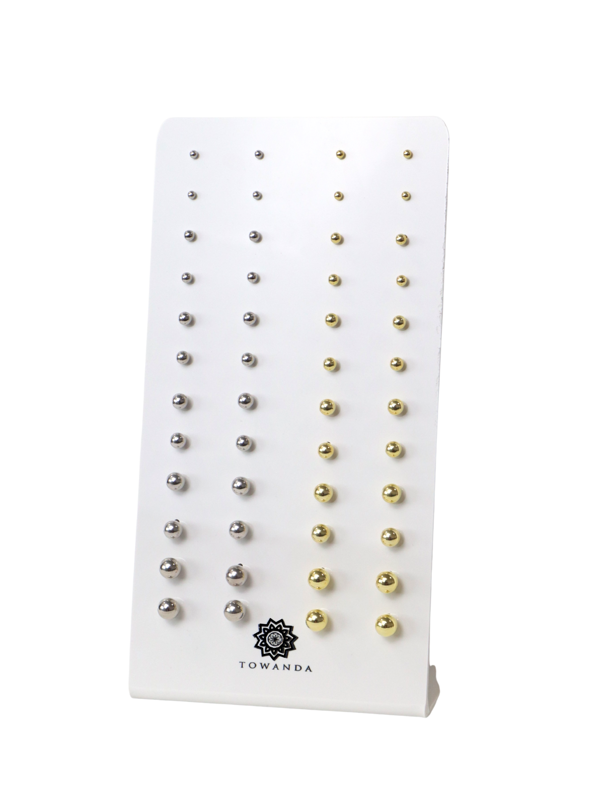 Expositor Pendientes Bola Plata para joyerías
