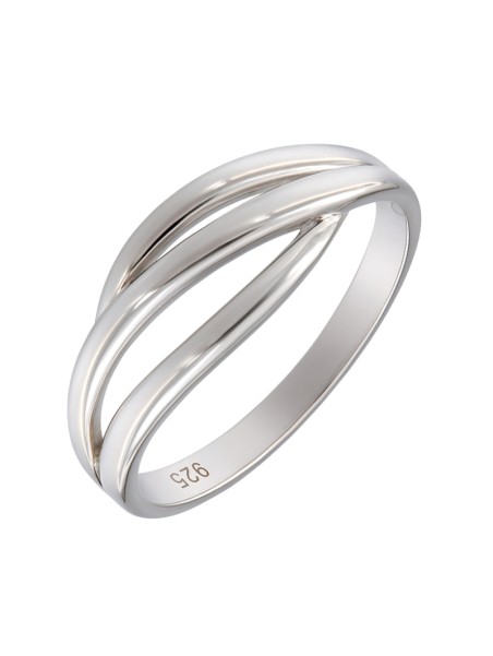 Anillo de Plata de Triple Onda en Plata 925