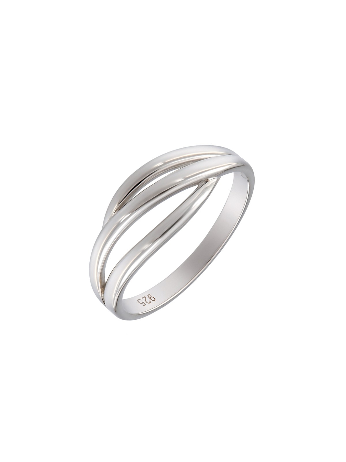 Anillo de Plata de Triple Onda en Plata 925
