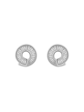 Pendientes plata espiral con circonitas blancas