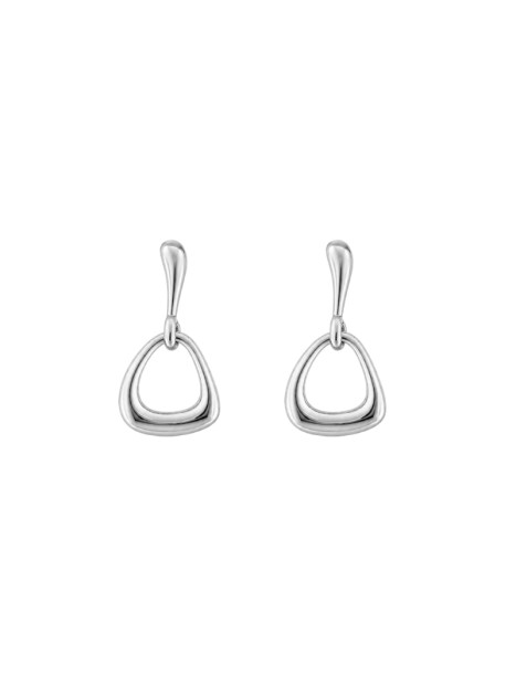 Pendientes plata con motivo calado liso