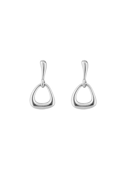 Pendientes plata con motivo calado liso