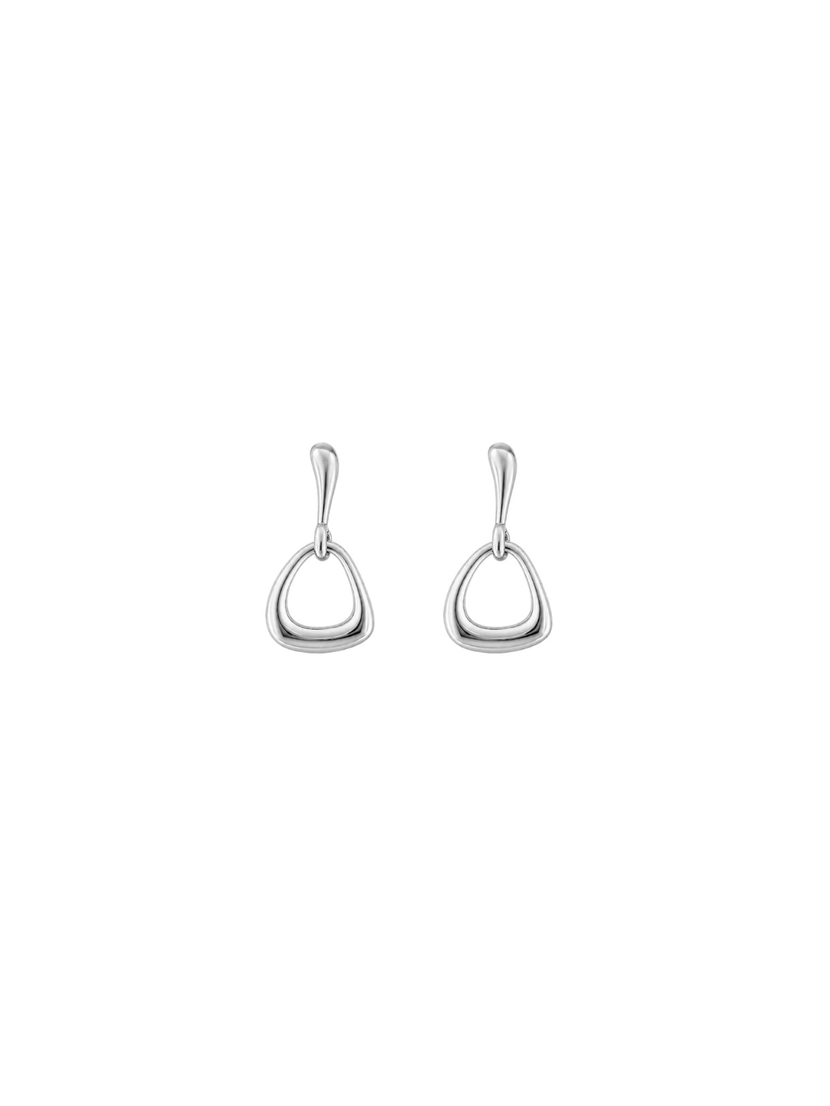 Pendientes plata con motivo calado liso