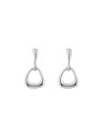 Pendientes plata con motivo calado liso