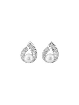 PENDIENTES PLATA PERLA Y...